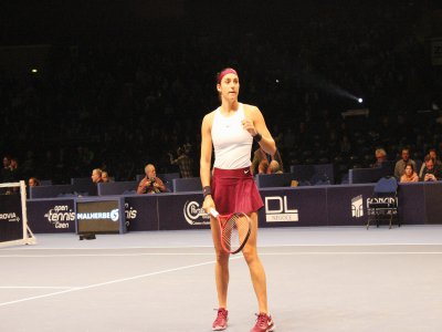 Caroline Garcia s'est imposée contre Loudmilla Bencheikh et jouera la finale de l'Open Féminin lundi 9 décembre 2019. - Charles Mesnildrey