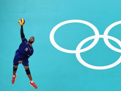 Le volleyeur français Earvin Ngapeth, lors des JO de Rio, le 13 août 2016 - Laurent KALFALA [AFP/Archives]
