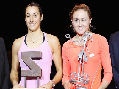 Caroline Garcia et Aliaksandra Sasnovich se sont livré une belle bataille pour remporter l'Open de Caen Féminin. - Charles Mesnildrey