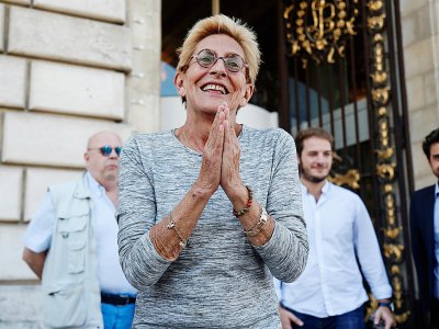 Isabelle Balkany devant la mairie de Levallois-Perret, le 14 septembre 2019 - Zakaria ABDELKAFI [AFP/Archives]