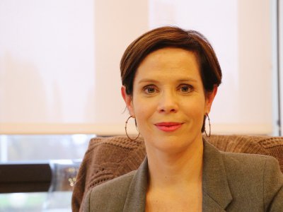 Hélène Burgat, maire de Mondeville, est candidate aux élections municipales de 2020. - Charlotte Hautin