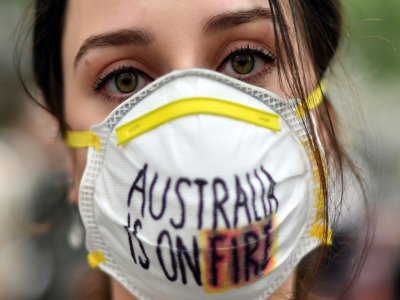 Manifestation à Sydney le 11 décembre 2019 pour dénoncer le dérèglement climatique en Australie et appeller à des actions urgentes - Saeed KHAN [AFP]