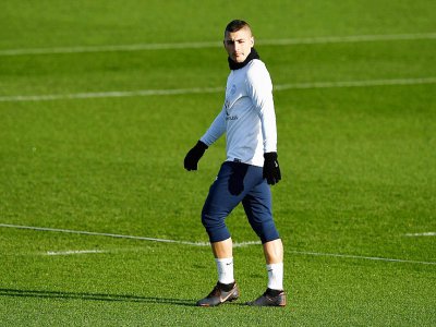 Le milieu de terrain du PSG Marco Verratti, à l'entraînement le 10 décembre 2019 à Saint-Germain-en-Laye - FRANCK FIFE [AFP]