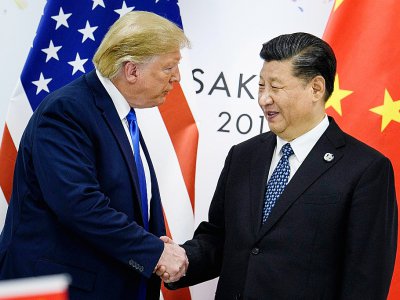 Le président Trump et son homologue chinois Xi Jinping à Osaka le 29 juin 2019 - Brendan Smialowski [AFP]