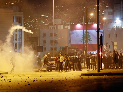 Heurts entre manifestants et forces de l'ordre à Beyrouth, le 14 décembre 2019 au Liban - ANWAR AMRO [AFP]