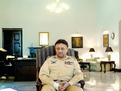 Le général Pervez Musharraf, alors président du Pakistan, à sa résidence de Rawalpindi le 4 juin 2004 - JEWEL SAMAD [AFP]