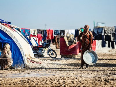 Le camp de réfugiés syriens de Washukanni, le 16 décembre 2019 à Hassaké, en Syrie - Delil SOULEIMAN [AFP]