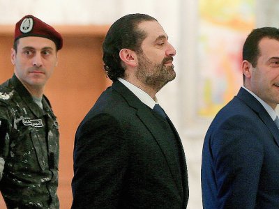 Le Premier ministre démissionnaire Saad Hariri au palais de Baabda, à Beyrouth, le 19 décembre 2019 - - [AFP]