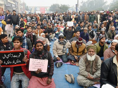 Manifestation à New Delhi, le 20 décembre 2019 contre la loi sur la citoyenneté - Prakash SINGH [AFP]
