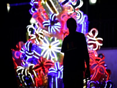 Des illuminations de Noël, le 13 décembre 2019 à Caracas, au Venezuela - Yuri CORTEZ [AFP]