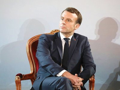 Le président Emmanuel Macron, en visite en Côte d'Ivoire, au palais présidentiel à Abidjan, le 21 décembre 2019 - Ludovic MARIN [AFP]