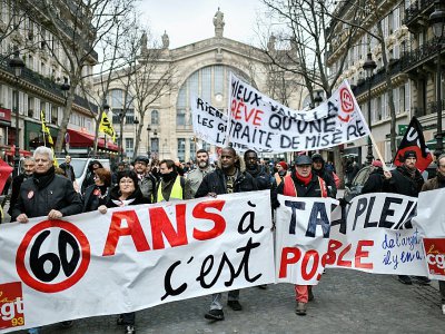 Manifestation à Paris le 28 décembre 2019 contre la réforme des retraites - STEPHANE DE SAKUTIN [AFP/Archives]