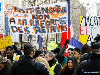 Manifestation à Paris contre la réforme des retraites, le 4 janvier 2020 - FRANCOIS GUILLOT [AFP]