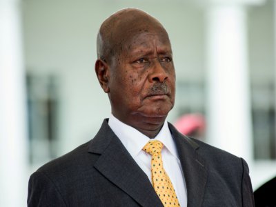 Le président ougandais Yoweri Museveni, à Entebbe, le 08 juin 2018 - Sumy SADRUNI [AFP/Archives]