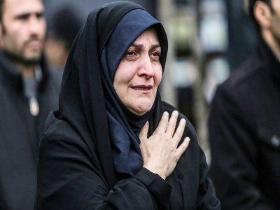 Une Iranienne lors d'un rassemblement contre les Etats-Unis après l'assassinat du général Soleimani, à Téhéran le 4 janvier 2020 - ATTA KENARE [AFP]
