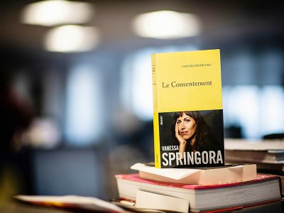 La couverture du livre de Vanessa Springora "Le consentement", le 31 décembre 2019 - Martin BUREAU [AFP/Archives]