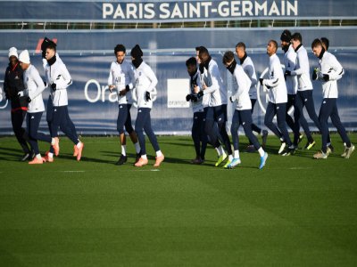 Les joueurs du Paris-SG à l'entraînement, à Saint-Germain-en-Laye, le 10 décembre 2019 - FRANCK FIFE [AFP/Archives]