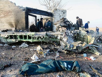 Un avion de ligne ukrainien s'est écrasé au décollage à Téhéran, faisant environ 170 morts, le 8 janvier 2020 - ROHHOLLAH VADATI [ISNA/AFP]