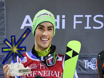 Le Suisse Daniel Yule vainqueur du slalom de Madonna di Campiglio (Italie), le 8 janvier 2020 - Marco Bertorello [AFP]
