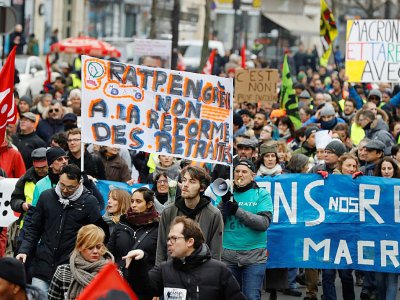 31e jour de mobilisation contre la réforme des retraites, le 4 janvier 2020 à Paris - FRANCOIS GUILLOT [AFP/Archives]