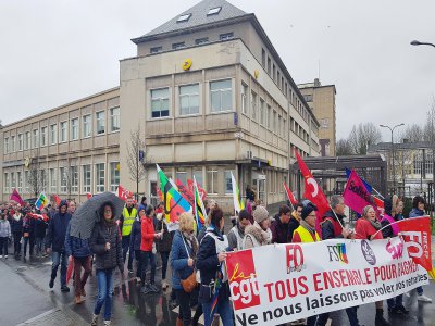 Reforme des retraites : 600 manifestants à Saint-Lô ce jeudi 9 janvier. - Thierry Valoi