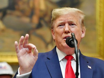 Le président américain Donald Trump s'expirme depuis la Maison Blanche le 9 janvier 2020 - Nicholas Kamm [AFP]