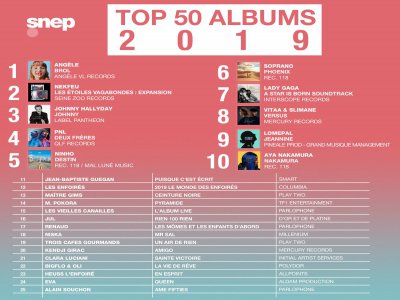 Top 50 des meilleures ventes d'albums en France - SNEP