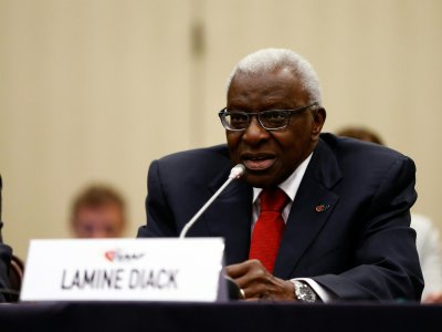 Lamine Diack, alors président de l'IAAF lors de 196e réunion du Conseil de l'IAAF, le 20 juillet 2014 à Eugene (Oregon) - JONATHAN FERREY [Getty/AFP/Archives]
