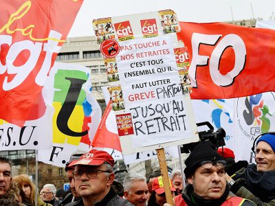 Manifestation contre la réforme des retraites le 15 janvier 2020 à Paris - Bertrand GUAY [AFP]