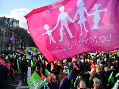 Manifestation à l'appel de la "Manif pour tous" contre l'extension de la PMA pour les couples de femmes, le 19 janvier 2020 à Paris - Christophe ARCHAMBAULT [AFP]