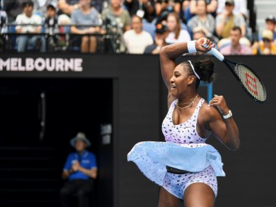 L'Américane Serena Williams face à la Russe Anastasia Potapova au 1er tour de l'Open d'Australie, le 20 janvier 2020 à Melbourne - William WEST [AFP]