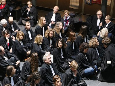 Les avocats du ressort de la cour d'appel de Caen poursuivent leur grève. - Léa Quinio