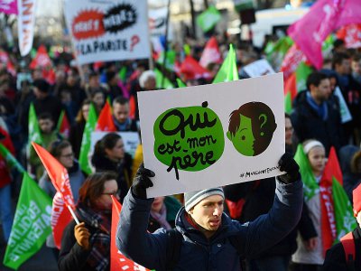 Manifestation des anti-PMA pour toutes les femmes le 19 janvier 2020 à Paris - CHRISTOPHE ARCHAMBAULT [AFP/Archives]