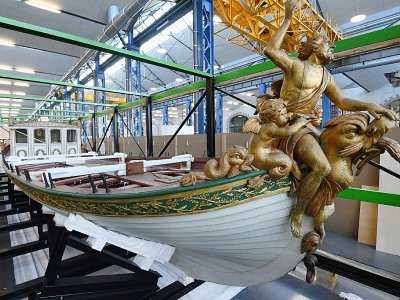 Le canot de Napoléon 1er retrouve son port d'attache à Brest, le 22 janvier 2020 - Fred TANNEAU [AFP]