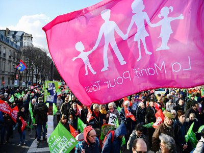Manifestation contre la PMA, le 19 janvier 2020 à Paris - Christophe ARCHAMBAULT [AFP/Archives]