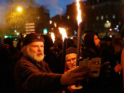 Retraite aux flambeaux le 23 janvier 2020 à Paris contre la réforme des retraites - GEOFFROY VAN DER HASSELT [AFP]