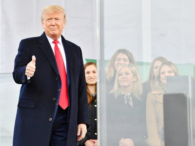 Donald Trump participe à la "Marche pour la vie" à Washington le 24 janvier 2020, une première pour un président américain en exercice - Nicholas Kamm [AFP]