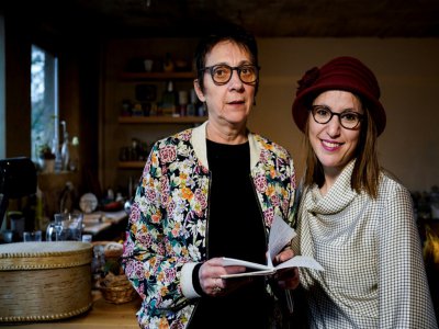 Sophie Pirson (g) et Fatima Ezzarhouni, le 23 janvier 2020 à Bruxelles - Kenzo TRIBOUILLARD [AFP]