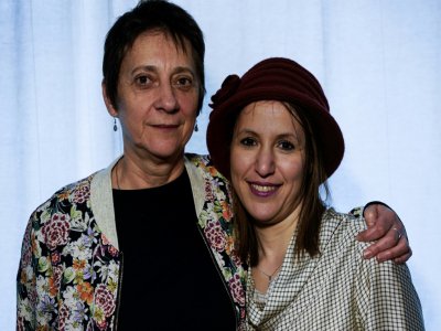 Sophie Pirson (g) et Fatima Ezzarhouni, le 23 janvier 2020 à Bruxelles - Kenzo TRIBOUILLARD [AFP]