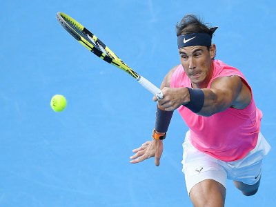L'Espagnol Rafael Nadal vainqueur de l'Australien Nick Kyrgios en 8e de finale de l'Open d'Australie, à Melbourne, le 27 janvier 2020 - Greg Wood [AFP]