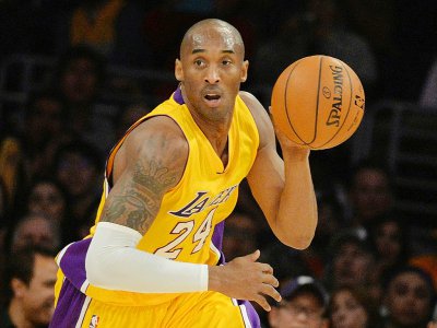 Kobe Bryant, le 2 janvier 2015 au Staples Center de Los Angeles sous le maillot des Lakers - Mark RALSTON [AFP/Archives]