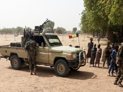 Un véhicule militaire tchadien près de N'Djamena, le 3 janvier 2020 - - [AFP/Archives]