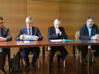 Olivier Morzelle, directeur de la Dreal Normandie et Pierre-André Durand, préfet de la Seine-Maritime, à l'issue du 5e comité de la transparence et du dialogue.