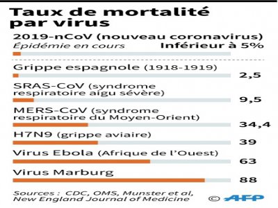 Taux de mortalité par virus - Gal ROMA [AFP]