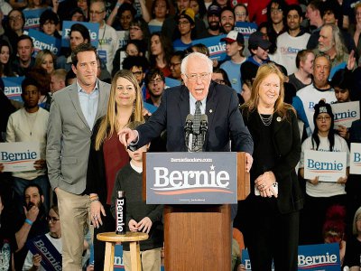 Bernie Sanders à Des Moines le 3 février 2020 - kerem yucel [AFP]