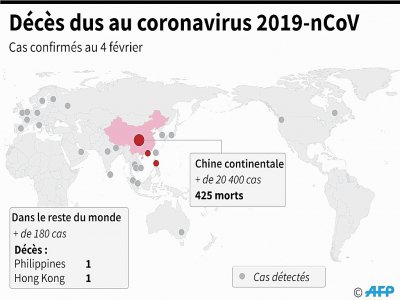 Les cas de coronavirus dans le monde - Laurence CHU [AFP]