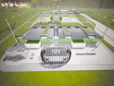 La mise en service de la première tranche de l'usine d'hydrogène vert de Saint-Jean-de-Folleville est prévue en 2023. - H2V INDUSTRY