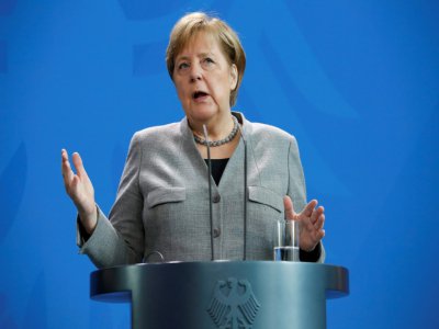 Angela Merkel lors d'une conférence de presse le 27 janvier 2020 à Berlin - Odd ANDERSEN [AFP/Archives]