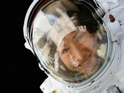 L'astronaute américaine Christina Koch lors d'une sortie dans l'espace le 15 janvier 2020, sur une photo transmise par la Nasa le 4 février 2020 - Handout [NASA/AFP]
