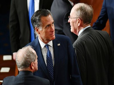Le sénateur républicain Mitt Romney au Congrès à Washington le 4 février 2020 - MANDEL NGAN [AFP/Archives]